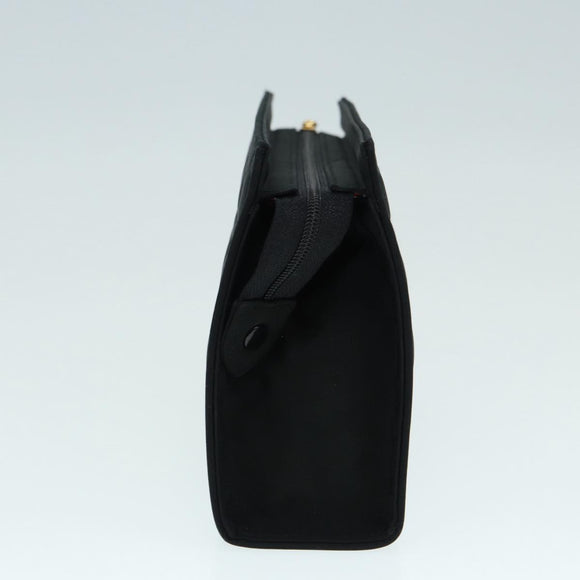 Christian Dior Canage Pouch Nylon Black Gold Auth ep5643
