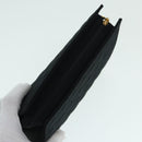 Christian Dior Canage Pouch Nylon Black Gold Auth ep5643-5