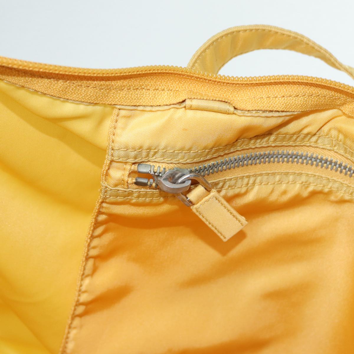 PRADA Tote Bag Nylon Yellow Auth ep5662