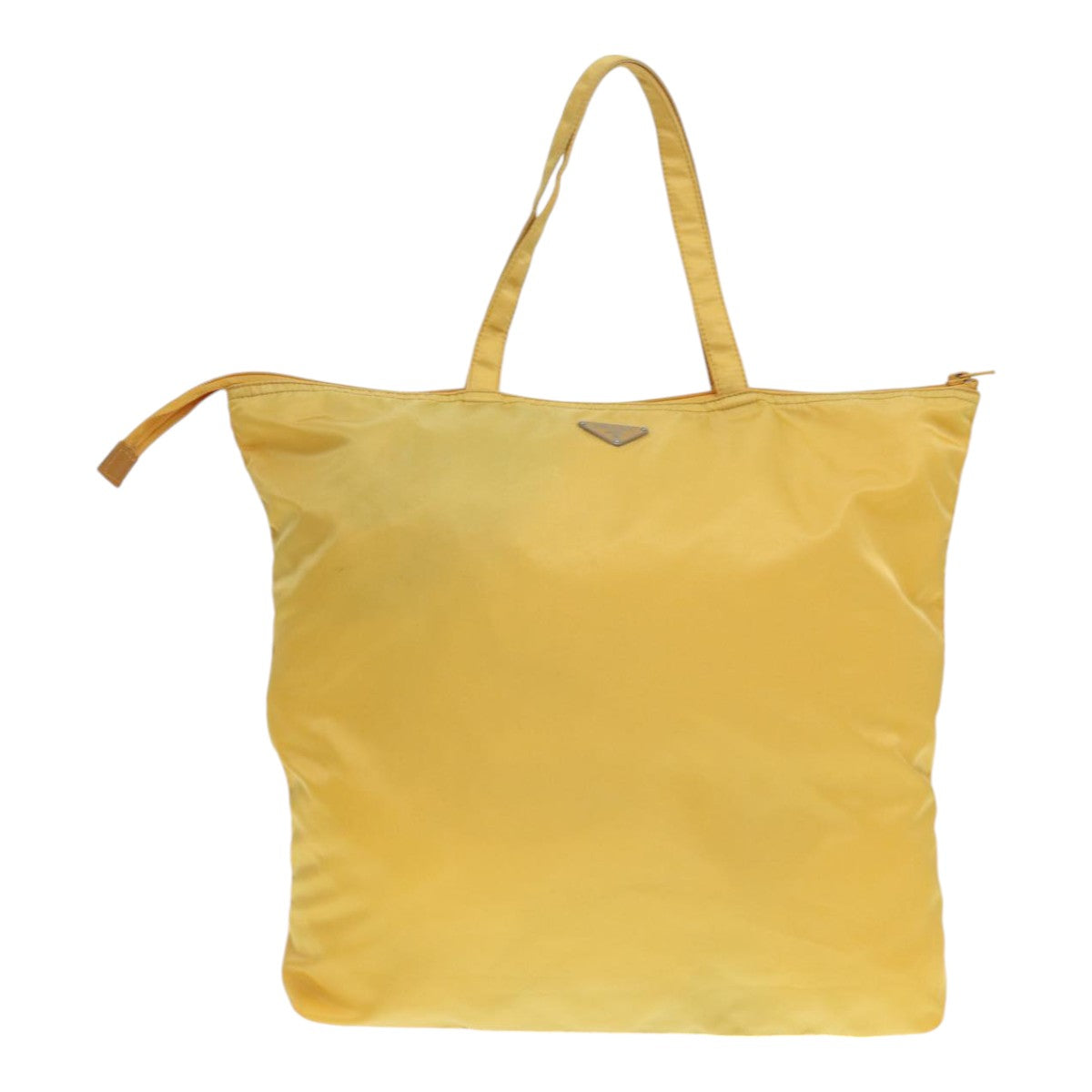 PRADA Tote Bag Nylon Yellow Auth ep5662