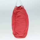 PRADA Hand Bag Nylon Pink Silver Auth ep5695-3