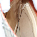 BURBERRY Nova Check Shoulder Bag Canvas Leather Beige Orange Silver Auth ep5735-18