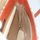 BURBERRY Nova Check Shoulder Bag Canvas Leather Beige Orange Silver Auth ep5735-19