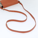 BURBERRY Nova Check Shoulder Bag Canvas Leather Beige Orange Silver Auth ep5735-7
