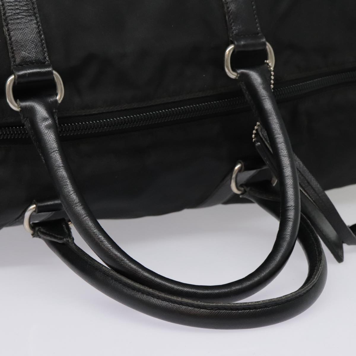 PRADA Boston Bag Nylon Black Auth ep5738