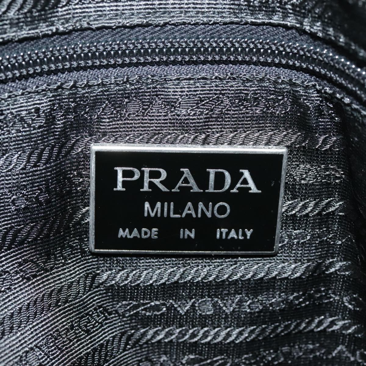 PRADA Boston Bag Nylon Black Auth ep5738