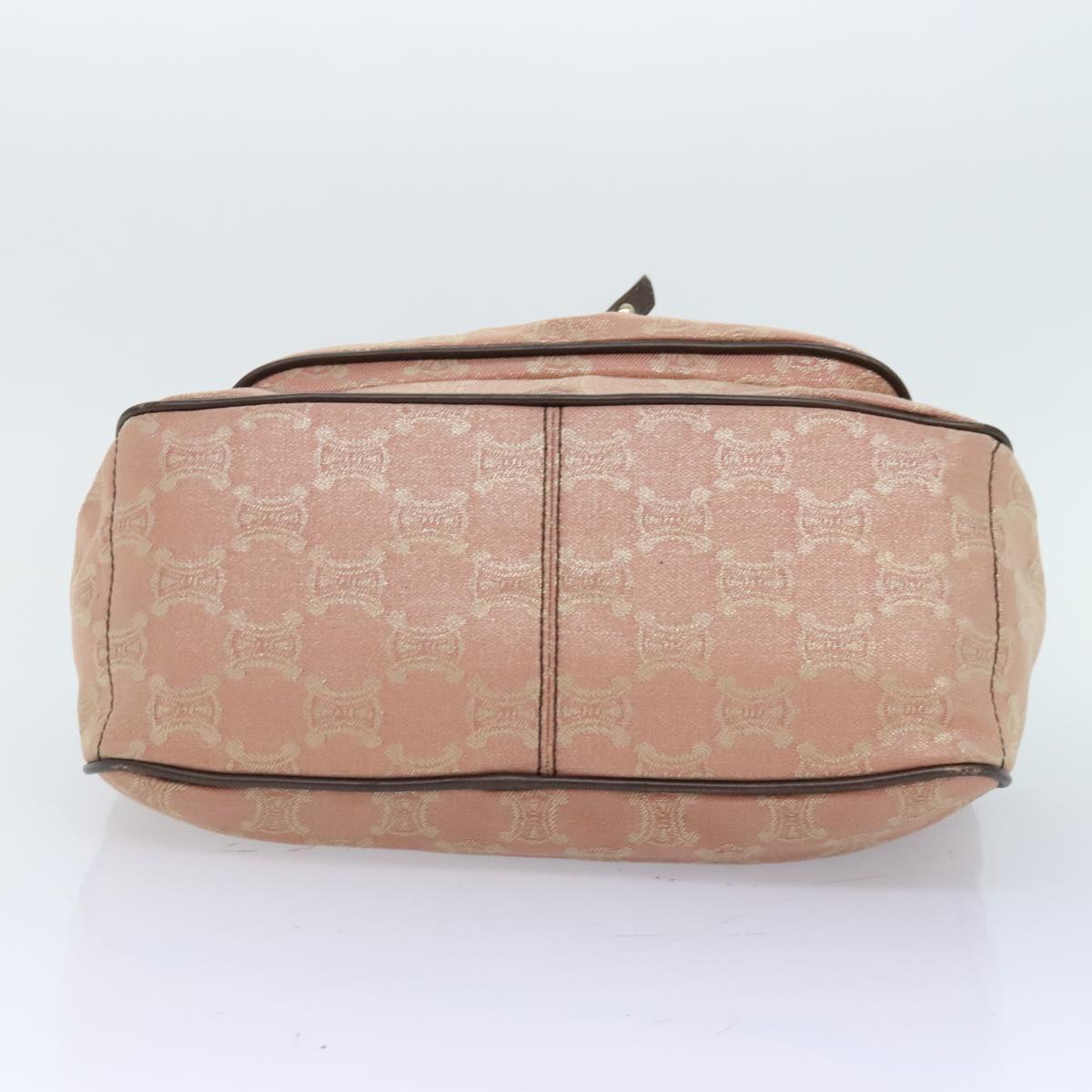 CELINE Macadam Canvas Boogie bag Hand Bag Pink Gold Auth ep5744