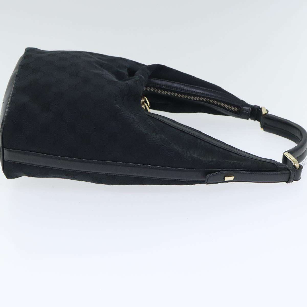 GUCCI GG Canvas Shoulder Bag Black Gold 001 4288 Auth ep5761