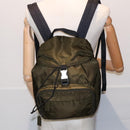 PRADA Backpack Nylon Khaki Silver Auth ep5764-28