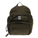 PRADA Backpack Nylon Khaki Silver Auth ep5764-13