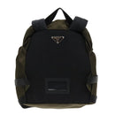 PRADA Backpack Nylon Khaki Silver Auth ep5764-2