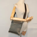 PRADA Shoulder Bag Nylon Gray Silver Auth ep5770-23