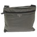 PRADA Shoulder Bag Nylon Gray Silver Auth ep5770-13