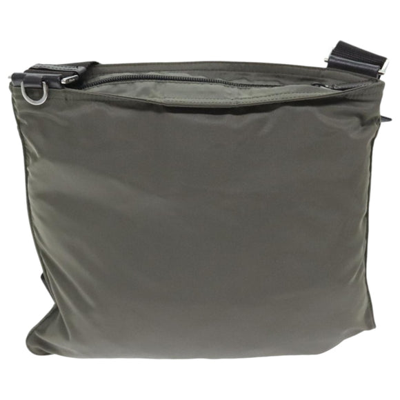 PRADA Shoulder Bag Nylon Gray Silver Auth ep5770