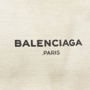 BALENCIAGA Navy Cabas S Hand Bag Canvas Leather White Beige 339933 Auth ep5793-10