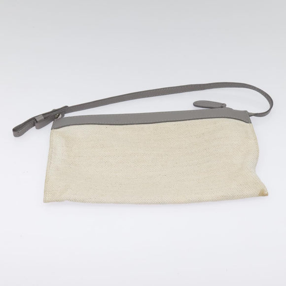 BALENCIAGA Navy Cabas S Hand Bag Canvas Leather White Beige 339933 Auth ep5793