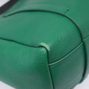 BALENCIAGA Tote Bag Leather 2way Green Silver Auth ep5837-10