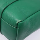 BALENCIAGA Tote Bag Leather 2way Green Silver Auth ep5837-14