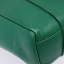 BALENCIAGA Tote Bag Leather 2way Green Silver Auth ep5837-15