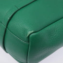 BALENCIAGA Tote Bag Leather 2way Green Silver Auth ep5837-16