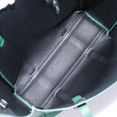 BALENCIAGA Tote Bag Leather 2way Green Silver Auth ep5837-11