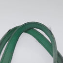 BALENCIAGA Tote Bag Leather 2way Green Silver Auth ep5837-9