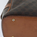 CELINE Macadam Canvas Hand Bag PVC Leather Brown Gold Auth ep5852-15