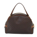 CELINE Macadam Canvas Hand Bag PVC Leather Brown Gold Auth ep5852-2