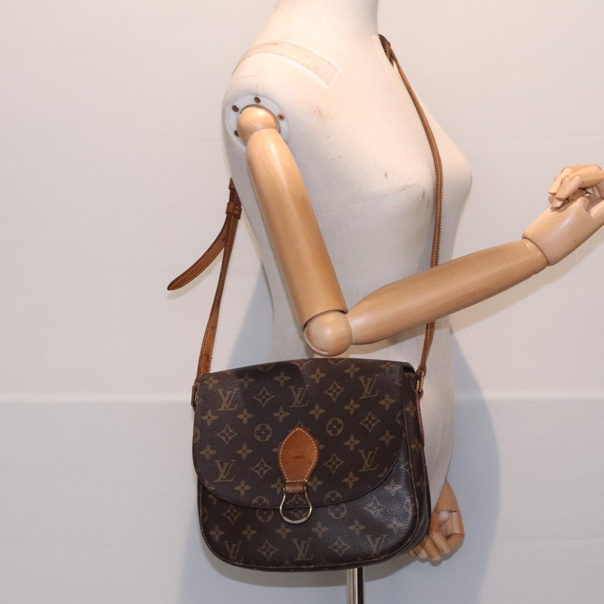 LOUIS VUITTON Monogram Saint Cloud GM Shoulder Bag M51242 LV Auth ep5853