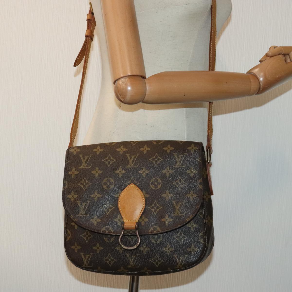 LOUIS VUITTON Monogram Saint Cloud GM Shoulder Bag M51242 LV Auth ep5858