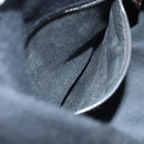 FENDI Hand Bag Wool Leather Black Brown Silver Auth ep5859-11