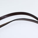 FENDI Hand Bag Wool Leather Black Brown Silver Auth ep5859-8