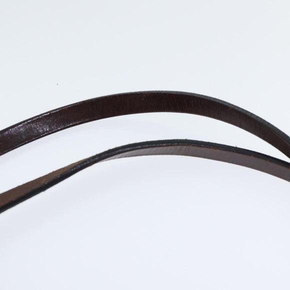 FENDI Hand Bag Wool Leather Black Brown Silver Auth ep5859