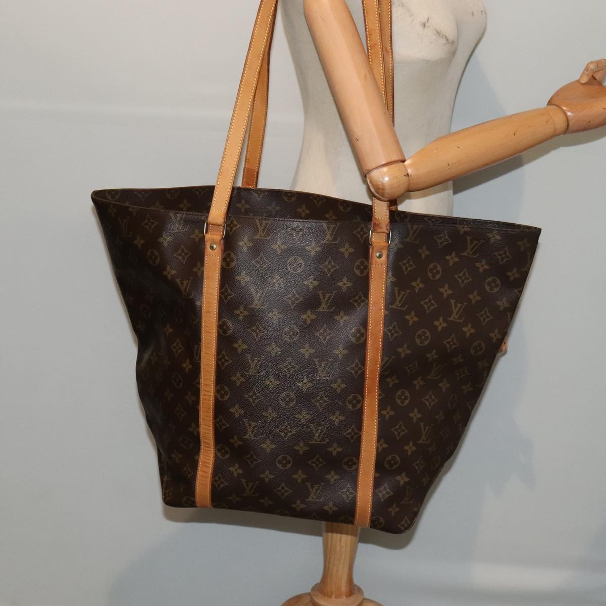 LOUIS VUITTON Monogram Sac Shopping GM Tote Bag M51110 LV Auth ep5878