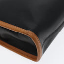 CELINE Clutch Bag Leather Black Gold Auth ep5897-7