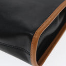 CELINE Clutch Bag Leather Black Gold Auth ep5897-14