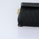 Christian Dior Trotter Canvas Chain Shoulder Bag Gold Black Auth ep5899-14