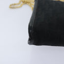 Christian Dior Trotter Canvas Chain Shoulder Bag Gold Black Auth ep5899-16