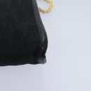 Christian Dior Trotter Canvas Chain Shoulder Bag Gold Black Auth ep5899-17