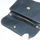 Christian Dior Trotter Canvas Chain Shoulder Bag Gold Black Auth ep5899-10