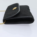 Christian Dior Trotter Canvas Chain Shoulder Bag Gold Black Auth ep5899-3