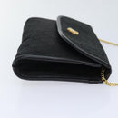 Christian Dior Trotter Canvas Chain Shoulder Bag Gold Black Auth ep5899-4