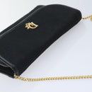 Christian Dior Trotter Canvas Chain Shoulder Bag Gold Black Auth ep5899-6