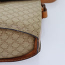 CELINE Macadam Canvas Shoulder Bag Beige Gold Auth ep5915-15