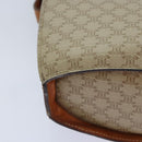 CELINE Macadam Canvas Shoulder Bag Beige Gold Auth ep5915-16