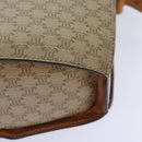 CELINE Macadam Canvas Shoulder Bag Beige Gold Auth ep5915-17