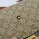 CELINE Macadam Canvas Shoulder Bag Beige Gold Auth ep5915-9