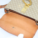 CELINE Macadam Canvas Shoulder Bag Beige Gold Auth ep5915-10