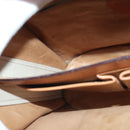 CELINE Macadam Canvas Shoulder Bag Beige Gold Auth ep5915-21