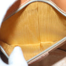 CELINE Macadam Canvas Shoulder Bag Beige Gold Auth ep5915-22